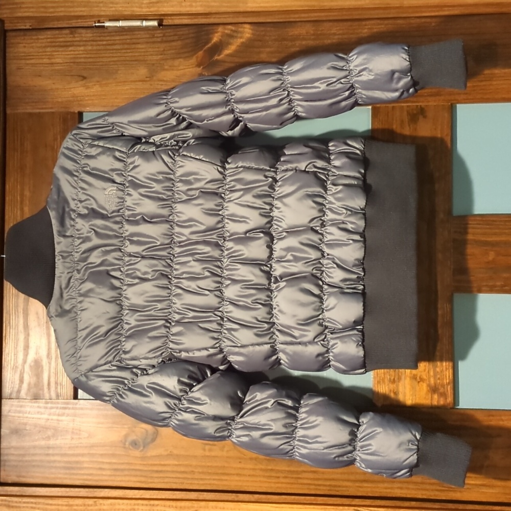 The North Face 600 Down Puffer jacket/coat women's size small color silver - Picture 6 of 16